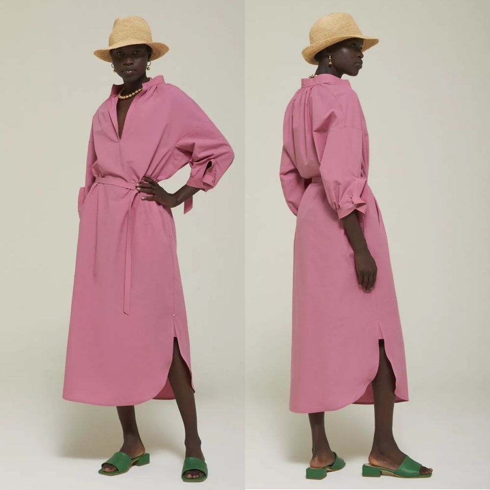 Ottod’Ame Pink Midi Belted Dress